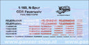 spur (N) DDR Feuerwehr Decals Modell