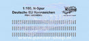 spur (N) Deutsche EU Kennzeichen Decals Modell